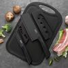Juego de Cuchillos de Cocina de Acero Inoxidable, Cuchillo para Frutas, Suplemento Alimenticio, Cuchillo de Cocina para el Hogar y Tabla de Cortar, Juego Completo de Cuchillos Dos en Uno