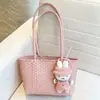 Misma Fuente que una Marca Cierta ~ Bolso de Hombro Individual Tejido a Mano con Asa Larga para Mujer, Nuevo Bolso Tejido de Gran Capacidad para el Verano