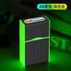 Estuche Luminoso para Cigarrillos con Mechero, Integrado para 20 Cigarrillos, Mechero Recargable por USB, Venta al por Mayor Transfronteriza, Envío en 24 Horas