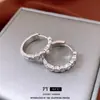 Pendientes de Aro Redondos de Circonita Estilo Minimalista Europeo y Americano, Pendientes Simples Modernos Versátiles, Pendientes de Diseño de Moda para el Trabajo, Nicho