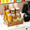 Prateleira para copo de milk tea Separador de copos copo de cerveja madeira escova de dentes japonesa copo canudo Bancada tipo extração
