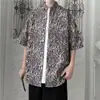 Camisa Floral de Manga Corta Retro Ulzzang Estilo Hong Kong para Hombre, Camisa Suelta Ins Estilo Harajuku, Ropa Trendy con Protección Solar para Pareja de Playa