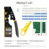 Alicates de Crimpado de Red CAT6a de Siete Pisos Kit de Herramientas de Crimpado RJ45 de 8P Para Crimpado de Ethernet en Casa Reparación de Red Simple