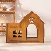 Nuevo en stock al por mayor casa de perro de madera desmontable casa de gato casa de perro para mascotas con ventana cabaña acceso interior exterior