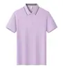 Camisas Polo de Verão, Camisetas Personalizadas, Roupa de Trabalho em Algodão Lyocell, Logo Bordado, Roupas de Trabalho Corporativas com Gola e Manga Curta