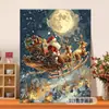 Pintura al óleo digital de Santa Claus transfronteriza para colorear DIY, diseño personalizado basado en imágenes proporcionadas, pintura decorativa acrílica para principiantes, venta al por mayor