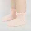 Calcetines para Bebé Verano Malla Transpirables Finos Calcetin Bebé Algodón Peinado Calcetin de Bucles Infantil Calcetin Media Pierna Calcetin de Encaje