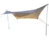 Toldo de Fábrica Recubierto de Plata Pegamento Negro Tela Oxford 420D a Prueba de Lluvia y Sol para Exteriores Toldo de Camping para Varias Personas Pérgola