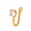 Amazon Transfronterizo Tachuela para Nariz Anillo para Nariz Sin Perforación de Oro de 18K Joyería para Oreja y Nariz Moda Pequeño y Elegante Accesorio para Nariz de Moda