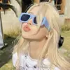 Gafas de sol cuadradas clásicas de estilo influencer, color dopamina, para mujer, hacen que la cara parezca más pequeña, versátiles para un look natural, protección solar, protección UV, de moda