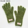 Guantes de Felpa Cálidos Versátiles de Color Puro Estilo Ins Transfronterizos Nuevos para Mujer Ciclismo de Invierno para Proteger del Frío Pantalla Táctil de Cinco Dedos