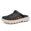 Sandalias de Gel Transfronterizas para Hombre, Chanclas de Moda con Suela Gruesa para Dedos del Pie para Usar Afuera, Mayor Resistencia al Desgaste, Zuecos de Gran Tamaño con Sensación de Caca