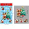 Decoraciones navideñas: hombre de jengibre, muñeco de nieve, copos de nieve, pegatinas de cristal, decoraciones para fiesta de Navidad, calcomanías electrostáticas de Santa Claus.
