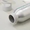 Nueva botella de agua deportiva portátil de estilo americano de alta gama para senderismo y ciclismo, tetera de aluminio de una sola capa