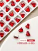 Rinestones de Arte para Uñas con Base Puntiaguda Populares de Moda Cristales Rojo Chino Cuadrados Gruesos Irregulares en Forma de Corazón Rinestones de Mariposa Accesorios de Arte para Uñas de Lujo Ligero