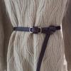 Cinturón Fino de Cuero Genuino para Traje de Mujer Cinturón Decorativo Versátil Anudado Moda Negro con Vestido Suéter Venta al por Mayor