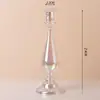Venta al por mayor, candelabro creativo de vidrio de colores retro, candelabro de lujo para decoración de mesita de noche, vela, accesorios para cenas