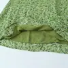 Vestido Feminino Transfronteiriço 2026 Moda Europeia e Americana Slim-Fit Estampa Floral Pequena com Alça de Amarração na Cintura G57730