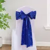 Comercio Exterior Cinta de Satén Flor de Respaldo de Silla Lazo Fabricante Venta al por Mayor Boda Banquete Hotel Cubierta de Silla Decoración Cinta de Satén