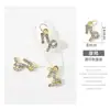 Anillo Tridimensional de Doce Constelaciones con Incrustaciones de Diamantes, Textura de Aleación, Punta del Dedo, Accesorios de Uñas DIY, Decoraciones de Diamantes Más Vendidas