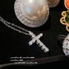 Zhu Liber Aretes de Perla y Gema Perla de Agua Salada de Tahití Conjunto de Collar y Aretes de Zirconia
