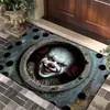 Tapetes de Chão para Halloween Transfronteiriços Amazon Temu para Entrada de Casa Resistentes ao Desgaste Clown Visual 3D Tapetes de Porta Agora Disponíveis para Atacado