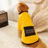 Otoño e invierno cálido perro marca de moda perro grande suéter de forro polar patchwork golden retriever perro mediano y grande samoyedo sudadera ropa para mascotas