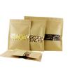 Bolsas de Embalaje de Papel Kraft con Fondo Plano y Ventana, Bolsas Auto-Sellables para Alimentos, Bolsas para Empaque de Snacks, Bolsas de Muestra, Bolsas Selladas de Plástico