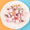 Nueva comida enlatada de dibujos animados para jugar, bricolaje, crema divertida para niños, pegamento, carcasa de teléfono móvil, tocado, horquilla, accesorios de resina, material