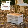 Caja de almacenamiento para camping al aire libre, maletero organizador para coche de camping, tapa de madera, caja de almacenamiento para ropa y artículos diversos, caja plegable al por mayor