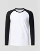 Camiseta de Manga Larga Transpirable de Secado Rápido con Cuello Redondo, Absorbe la Humedad, Tela Piqué Casual para Deportes al Aire Libre