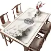 Jogo Americano, Toalha de Mesa de Centro, Jogo Americano de Mesa de Centro à Prova de Óleo e Impermeável, Jogo Americano Retangular Lavável de Estilo Chinês Novo de Luxo Leve, Toalha de Mesa de Centro