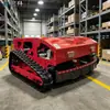 Fabricante de Cortador de Grama Autopropelido Mingsheng Atacado Cortador de Grama Controlado Remotamente Triturador de Grama Multifuncional Tipo Esteira para Pomar