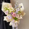 Pensamiento de Siete Colores Día de San Valentín Qixi Papel Luoqing Impermeable de 8 Capas Florería Flor de Fénix Dorado Material de Papel de Regalo Floral