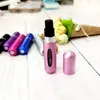 Botella de Spray de Perfume Reutilizable de 5 ml con Relleno Inferior Botella de Recarga de Perfume de Aluminio Hidratación Líquida Portátil con Relleno Inferior
