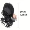 Extension de Cabello Coleta con Clip Cola de Caballo Alta Cabello Humano Realista Rizos en Cascada Mezcla Natural Peluca Se Puede Peinar en Cola de Caballo Transfronterizo