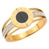 Anillo de acero inoxidable con diamantes de imitación y números romanos, fuente de comercio electrónico transfronterizo, retención de color, moda europea y americana.