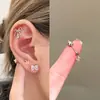 Novo Produto de Primavera Unha de Osso de Orelha com Laço Aço Titânio Unha de Orelha Rosa Zircônio Unha Cochlear Versátil para Mulheres