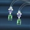 Nova fada elegante All-match requintado micro-incrustado brincos de zircão moda s925 agulha de prata luz de luxo high-end orelha studs para as mulheres