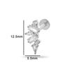 Pendiente de perforación Henson G23/F136 de aleación de titanio, ligero, de lujo, con circonitas, para oreja, dientes internos, varilla roscada, para labio y uña.