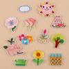 Parche de dibujos animados zapatos de flores y sombreros accesorios de ropa para niños accesorios DIY hechos a mano pegatinas de tela para bordar logotipo bordado para cuenta de mano
