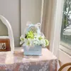 Bolso de Hombro de Papel con Flor de Ins Decoración de Flores Artificiales Flor Decorativa de Tacto Realista Accesorios para Fotos