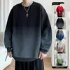 Sudadera Nueva para Hombre Estilo Hong Kong Primavera y Otoño al por Mayor Transfronteriza, Versátil Casual, Cuello Redondo Elegante, Envío Directo Disponible