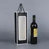 Bolsa de regalo con ventana bolsa de regalo individual para vino tinto bolsa con ventana de flores bolsa de embalaje para champán bolso