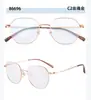 Montura de Gafas Moda Retro Ultraligera Multilado de Titanio B, Adecuada para Lentes Graduados, Estilo Estudiante Unisex, Popular en Xiaohongshu, Mayoreo