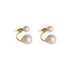 2024 Nuevo Aretes de Perla de Aguja de Plata 925 para Mujer Diseño Nicho de Alta Gama Aretes de Tuerca Ligeros de Lujo Francés