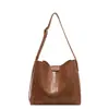 Bolso de Alta Calidad de Gran Capacidad para Mujer 2024 Nuevo Retro Moderno Versátil Bolso Cruzado Casual Hombro Tote Bolso Cubo