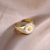 Anillo femenino de apertura de margarita Corea Dongdaemun nuevo exquisito elegante personalidad moda anillo de flor de huevo venta al por mayor