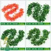 Hoja de Potos flor artificial vid hojas de vid vid de uva decoración de tubo de techo vid plantas verdes de plástico cubriendo enredadera