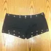 2026 Verano Subcultura Nueva Moda Estilo Europeo y Americano Ajuste Delgado Pantalones Cortos para Mujer en Negro, Hechos de Poliéster y Spandex, Ligeros